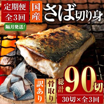 ふるさと納税 佐伯市 <定期便・全3回 (隔月)>訳あり・鯖切り身 (総計約3.6kg・40g前後×90切)