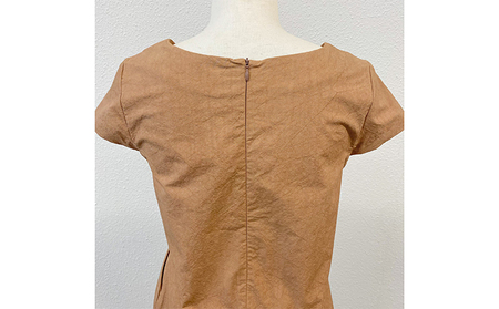 【遠州織物】武襯衣コットンキャップワンピース　フリーサイズ 6色 赤茶