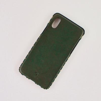 ふるさと納税 七尾市 【iPhoneXR用】本革ケース/グリーン/ハンドメイド |  | 01