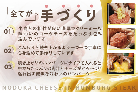 チーズハンバーグ！【別海牛100%と別海町ゴーダチーズ】チーズがとろける!別海チーズインハンバーグ(120g×3個)【be046-0843】（ ハンバーグ はんばーぐ チーズインハンバーグ 牛肉 牛 