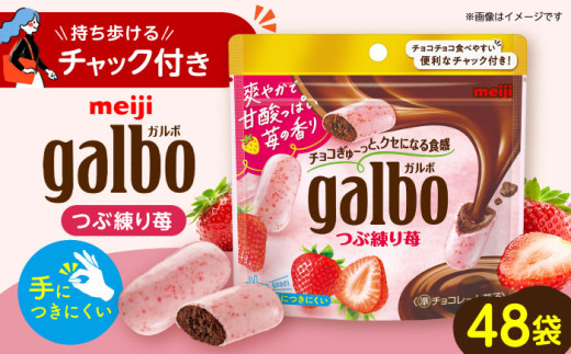 galbo ガルボ つぶ練り苺 パウチ 58g×48袋 セット お菓子 チョコ chocolate 苺 いちご 焼き菓子 クッキー ガルボ パウチ 持ち運び 大容量 まとめ買い シェア バレンタインデー バレンタイン ホワイトデー 贈答 ギフト プレゼント 人気 おすすめ 大阪府 高槻市 /株式会社丸正高木商店 [AOAA029]