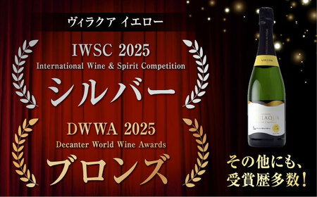 VILLAQUA イエロー・グリーン 750ml 2本セット ワインセット 白ワイン ワイン スパークリングワイン 発泡性 辛口 ギフト 広島 三次 酒 三次市 / 広島三次ワイナリー[APAZ155