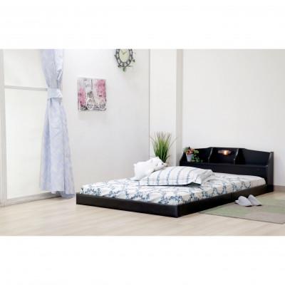 ふるさと納税 知立市 【組立付き】320シングルベッド(ブラック)ポケットコイルマットレス付(1457)