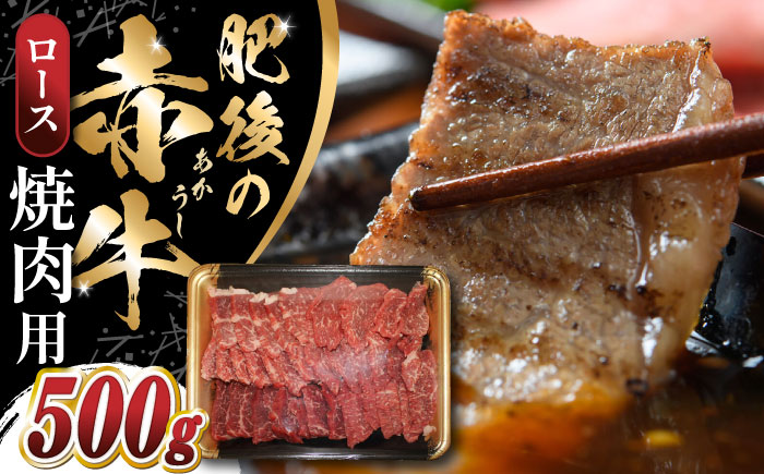 【数量限定】 肥後の赤牛　ロース 焼肉用 500g 【やまのや】 [YDF045]