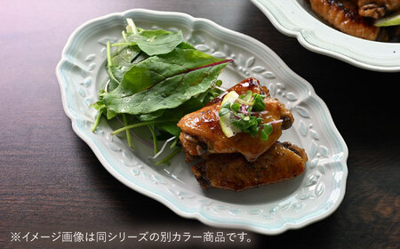 【波佐見焼】ombre de fleur オリーブオーバル palette pink 2枚セット【翔芳窯】[FE488]