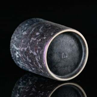 【NYが認めた逸品】有田焼 麟 Lin プレミアムオンザロック 樹氷 2個セット (Blue・Purple) ロックカップ メタリックな有田焼【金照堂】ウイスキー 焼酎 タンブラー 有田焼 ギフト A