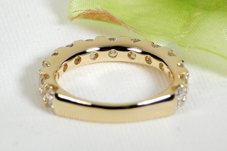 K18YG【2.00ct】ダイヤモンドハーフエタニティリング csr0330-18y SWAV069