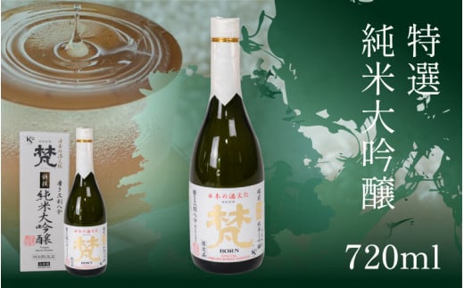 特選純米大吟醸 [B-05926] /お酒 日本酒 梵 純米大吟醸酒 精米 米麹 芳醇旨口 お中元 お祝い ギフト グレープフルーツ 福井県鯖江市