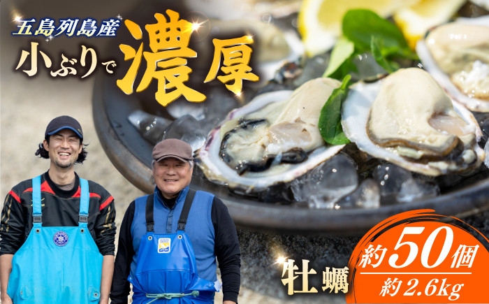 
            【最速発送】 養殖カキ 五島小町 生食用 養殖 牡蠣 かき 殻付き 約2.6kg 約50個入 【五島オイスター】 [RCN002] スピード発送 最短発送
          