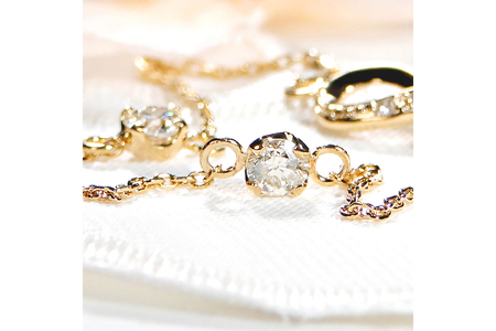 ブレスレット K18YG イエローゴールド ダイヤモンド 0.23ct 無限大 ∞ インフィニティ 18金 チェーンブレスレット アクセサリー アクセ ジュエリー 【f185-k18yg】 [オーダー