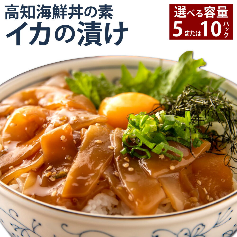 【ふるさと納税】【選べる容量】高知の海鮮丼の素「イカの漬け」約80g 5パック または 10パック いか イカ 烏賊 漬け 漬け丼 丼 海鮮 個包装 簡単 冷凍 お取り寄せ 送料無料