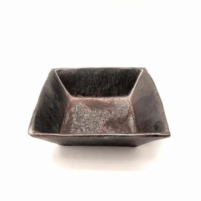 花をみずみずしく長持ち！銅合金製 針のない剣山と金属釉 水盤のセット（Petal Sサイズ）