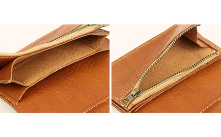 Native Creation 三つ折り財布 NC3736 全7色 栃木レザー【納期1～2カ月】 【CAMEL】