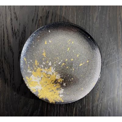 ふるさと納税 海南市 フラットプレートS　メタル金箔ブラック