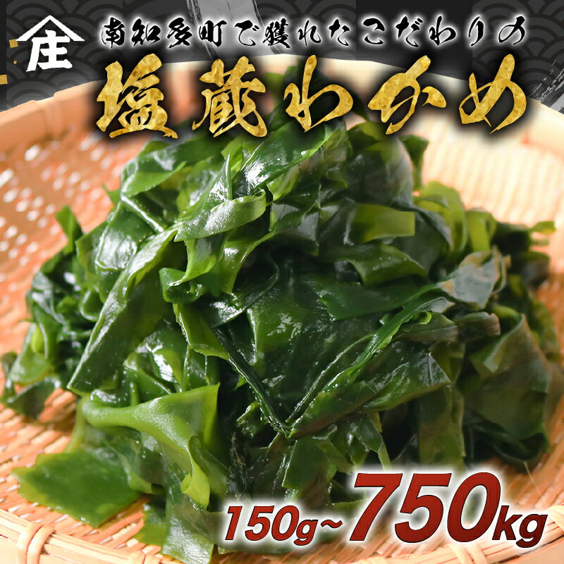 【ふるさと納税】 【容量選べる】 塩蔵わかめ 150g ～ 750g 冷凍 チャック袋入 山庄 師崎 ( お味噌汁 和物 ごはん 丼 サラダ 海藻 料理 愛知県 南知多町 師崎 ワカメ わかめ 海藻類 おすすめ 大人気 南知多産わかめ 愛知県産ワカメ