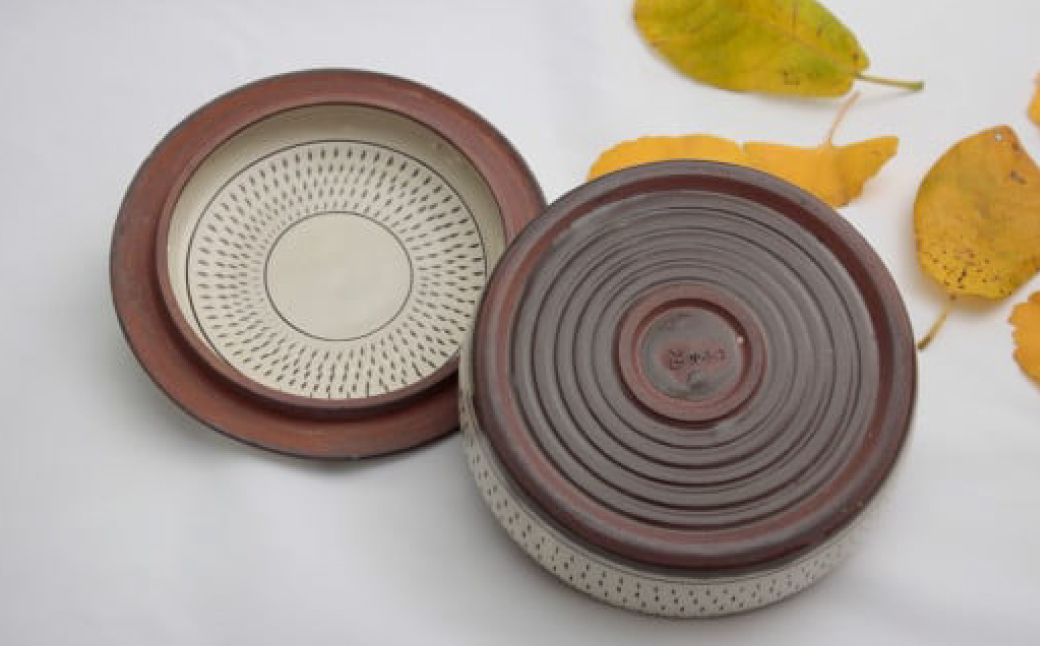2P2　小石原焼特注キャニスター(白色)・無着色辛子明太子「匠」270g