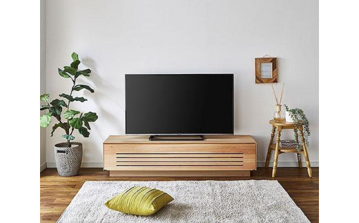 
            【開梱設置】テレビ台 ルーチェ 無垢 ヒノキ 幅154-204cm TV テレビボード TV台 TVボード ローボード 家具
          
