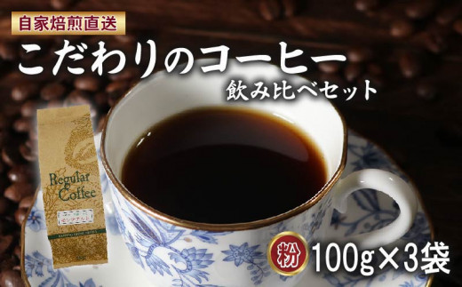コーヒー粉 100g×3袋 ロイヤルブレンド マウンテンブレンド 今月のスペシャルティ珈琲 の 詰め合わせ セット サン珈琲 自家焙煎 コーヒー 粉 ドリップコーヒー レギュラーコーヒー ブレンドコーヒー 珈琲 焙煎 直送 大阪府 松原市