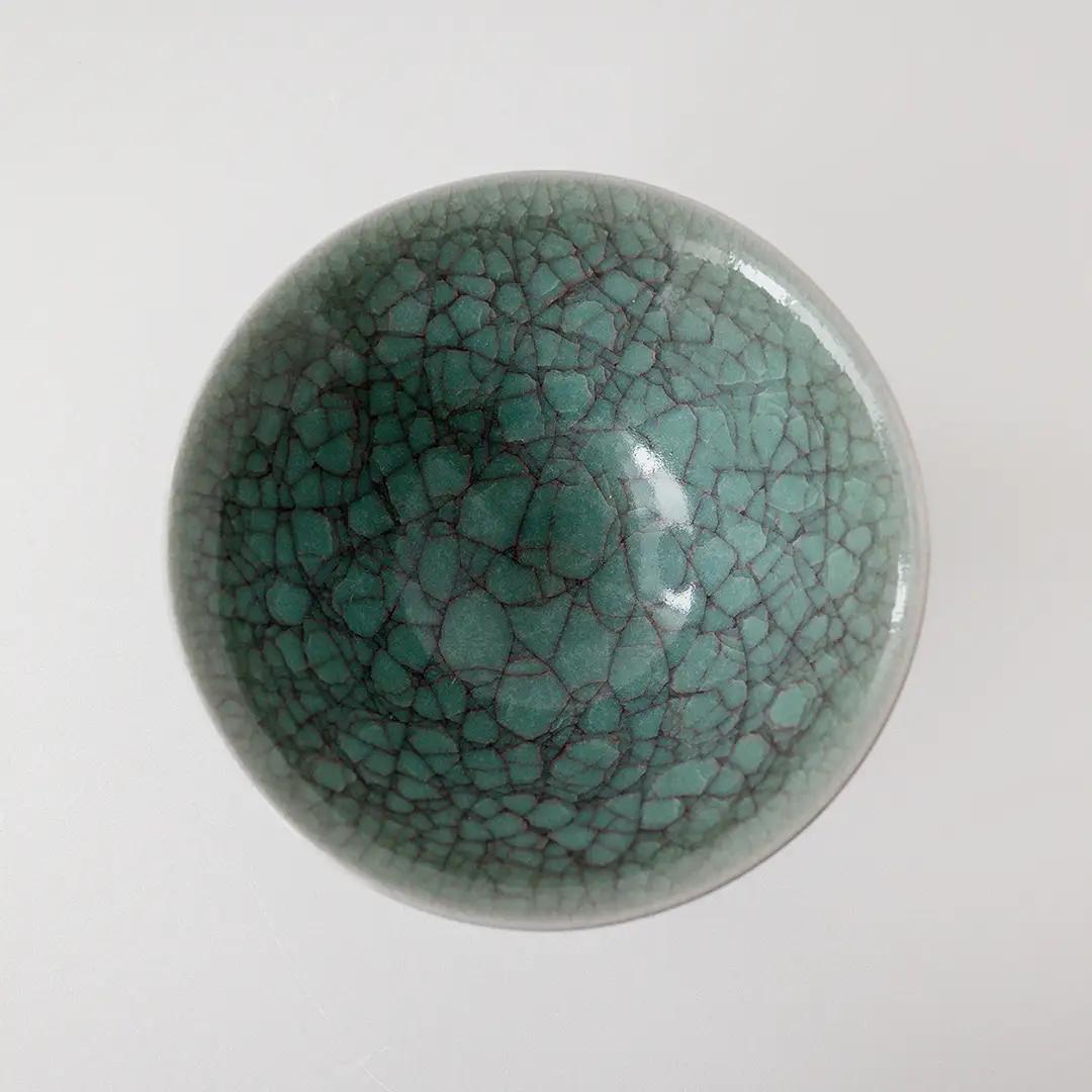 【氷裂貫入青瓷】抹茶茶碗 （小野寺裕司 作）