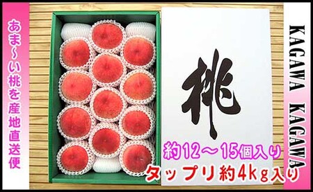 ＜滴る果汁とあふれる果肉が自慢＞香川産の桃 4kgセット【先行予約・2025年6月下旬より順次発送】