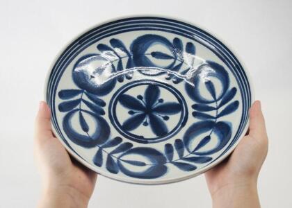 【波佐見焼】φ２４.５cmプレート モダンブルーLL【西海陶器】 １ 73507