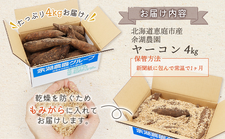 【北海道恵庭市産】余湖農園のヤーコン4kg【310014】_イメージ5