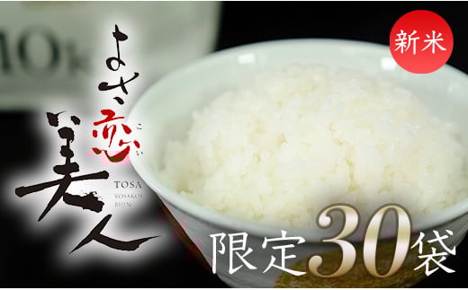 
            新米予約！＜限定30袋＞令和７年産 新米 (精白米)　特別栽培米「よさ恋美人」 10kg 
          