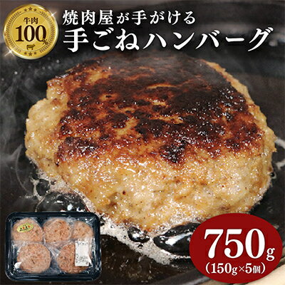 【ふるさと納税】多来多来の自家製手ごねハンバーグ(150g×5個)【配送不可地域：離島】【1258378】