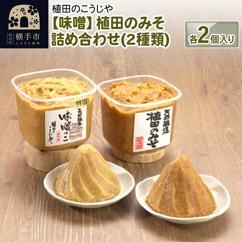 【ふるさと納税】【味噌】植田のみそ詰め合わせ(2種類)　各2個入り