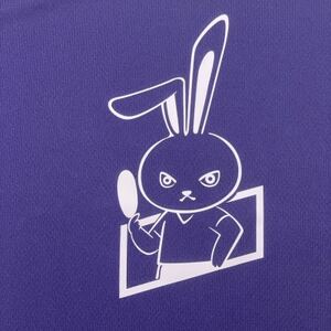 JTTA公認　卓球ユニフォーム【男女兼用(ドライ):140サイズ】うさぎ　パープル【1515875】