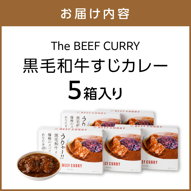 うりゃー！ The BEEF CURRY 黒毛和牛すじカレー 5個セット【002D-006】