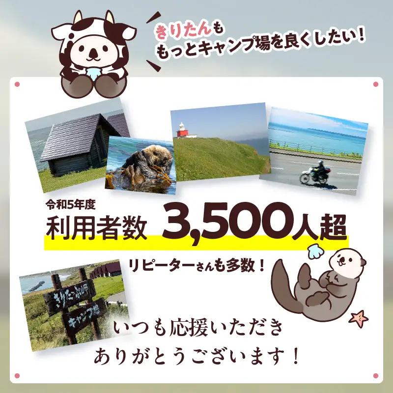 【返礼品なし】浜中町『きりたっぷ岬キャンプ場』10,000円　応援支援寄附_H0028-006