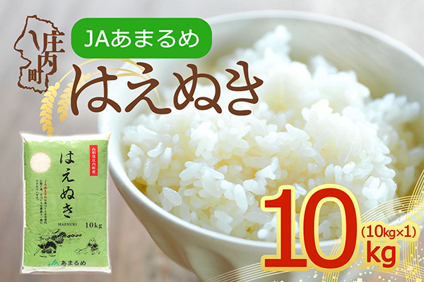 【令和8年産】JAあまるめ はえぬき 10kg 10kg×1袋 庄内町産 山形県 余目産 ブランド米 米 国産 単一原料米 山形 庄内平野 庄内 はえぬき 10kg