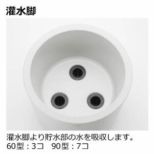タウンプランターWS 丸60型 プレーン 【ダークグレー】