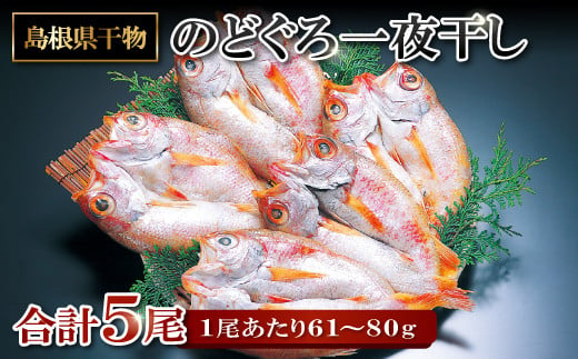 のどぐろ一夜干し　5尾【1尾あたり61～80g のどぐろ干物 魚介類 魚 ノドグロ あかむつ アカムツ 新鮮 干物 個包装 小分け 真空パック 冷凍 贈答 ギフト プレゼント 父の日 母の日】