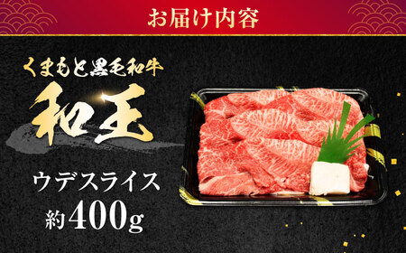 熊本県産 A5等級 黒毛和牛 和王 ウデスライス 約400g【帝神志方ミート 株式会社】[AYCH069]