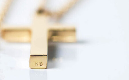 ロッソエブルー ペンダントトップ k18 18金 ゴールド ミニ　S クロス フリー メンズ レディース 岐阜市 / アフェクト[ANGT001]