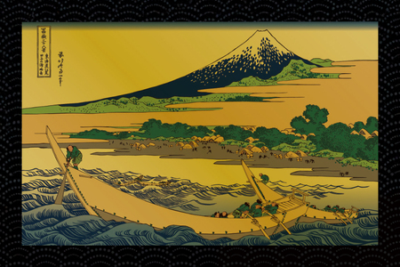 純金 ゴールド 富嶽三十六景 東海道江尻田子の浦略図 カード 1枚 1g ガラス フレーム 1個 [三菱マテリアルトレーディング 兵庫県 三田市 3d28bae300098]