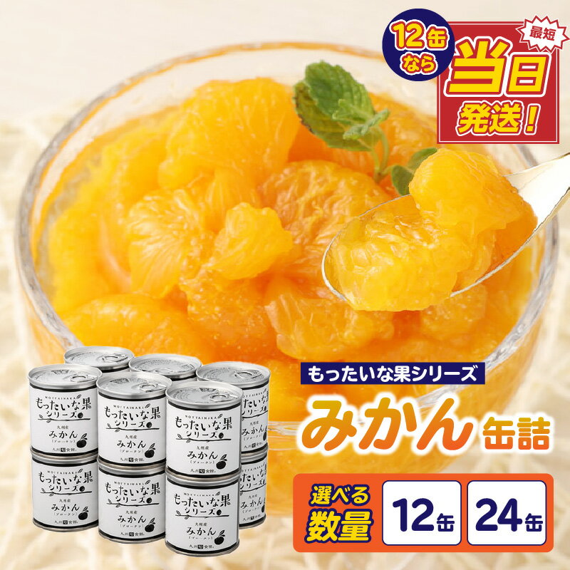 【ふるさと納税】【レビュー高評価！4.7以上】【訳あり】 もったいな果シリーズ みかん 缶詰 5号缶 選べる内容量(12缶・24缶) セット 《レビューキャンペーン》最強配送 翌日配送 最強翌日配送 国産 デザート 温州みかん ミカン 保存食 非常食 防災 備蓄食 フルーツ 身割れ