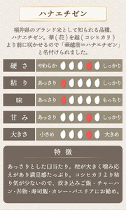 【定期便6回】福井県産 ハナエチゼン 精米 2kg（1kg×2）＜令和7年産 新米 数量限定 ＞【米 コメ お米 精米 白米 無洗米 玄米 ご飯 飯 華越前 ブランド米 国産】[095-t06-a21