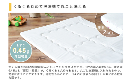 はじめてのベビー布団 敷まで洗える6点セット ミニサイズ 花もようアイボリー