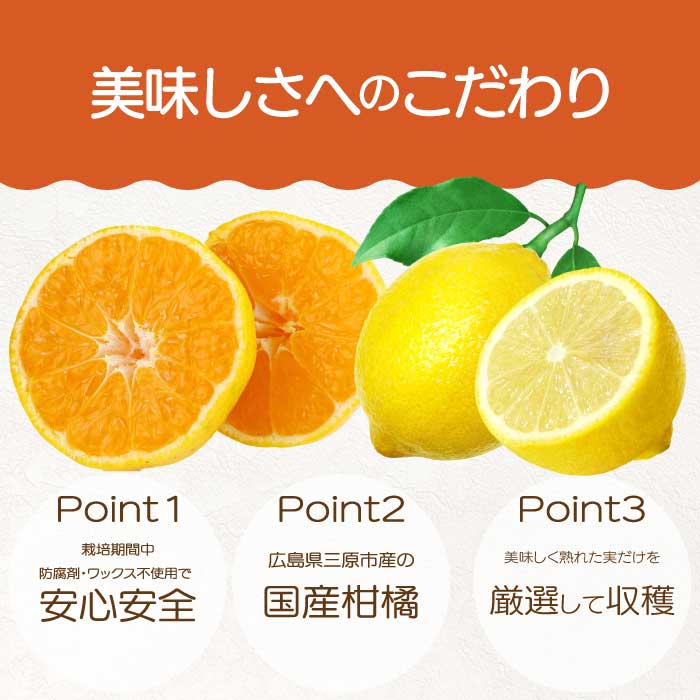 【おくはち農園】はるみ 2.5kg レモン3～4個《2026年2～3月発送予定》栽培期間中 防腐剤 ワックス 不使用 旬 柑橘 かんきつ フルーツ 果物 瀬戸内 166024