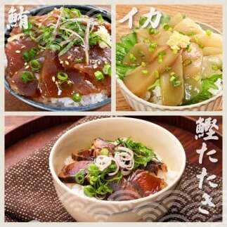 【6回定期便】訳あり土佐の海鮮漬け丼（5種×各1袋）セット 漬け丼の素 タイ 鯛 ブリ 鰤 マグロ 鮪 イカ カツオ 鰹 たたき 新鮮 魚 おかず おつまみ 惣菜 小分け 簡単 訳アリ わけあり_イメ