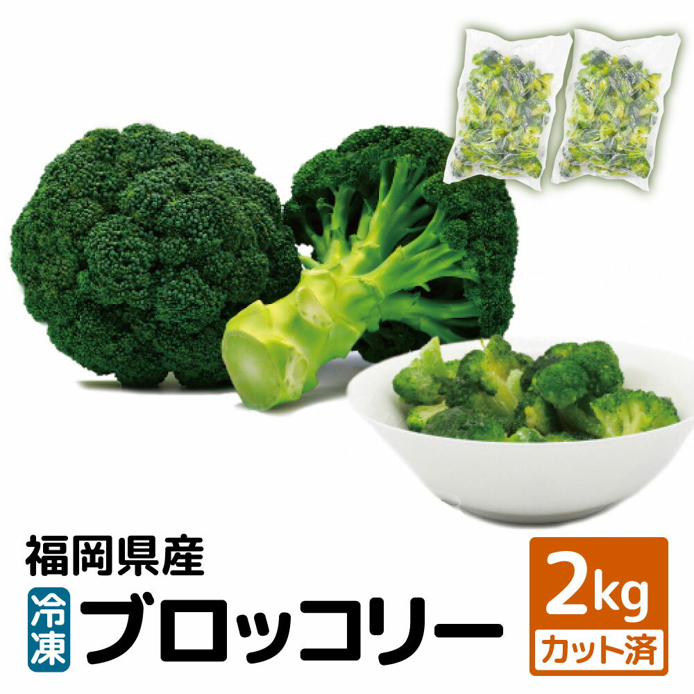 【ふるさと納税】【福岡県産】 冷凍 ブロッコリー 2kg （1kg×2袋）冷凍ブロッコリー 冷凍野菜 冷凍やさい 冷凍カット野菜 カット野菜 野菜 やさい 冷凍 送料無料 【2026年3月より発送】 [F2257a]