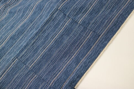 阿波しじら織 甚平（LL）【柄No.75】と巾着（大）セット