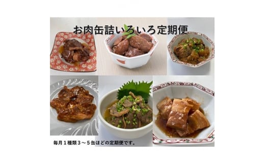 
＜発送月固定定期便＞お肉のいろいろ缶詰定期便全12回【4000929】
