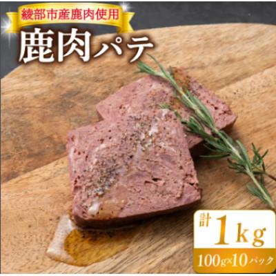 ふるさと納税 綾部市 鹿肉パテ 1kg(100g×10パック)低温熟成肉 ジビエ