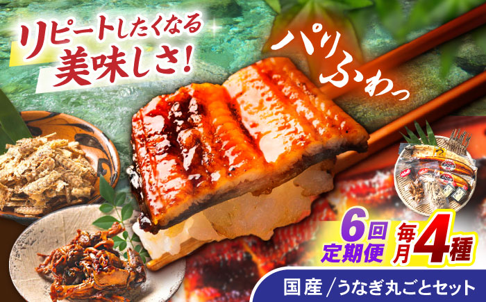 【6回定期便】【諫早淡水】うなぎまるごとセット / うなぎ 蒲焼 白焼き たれ 肝 / 諫早市 / 諫早淡水株式会社 [AHAT016]