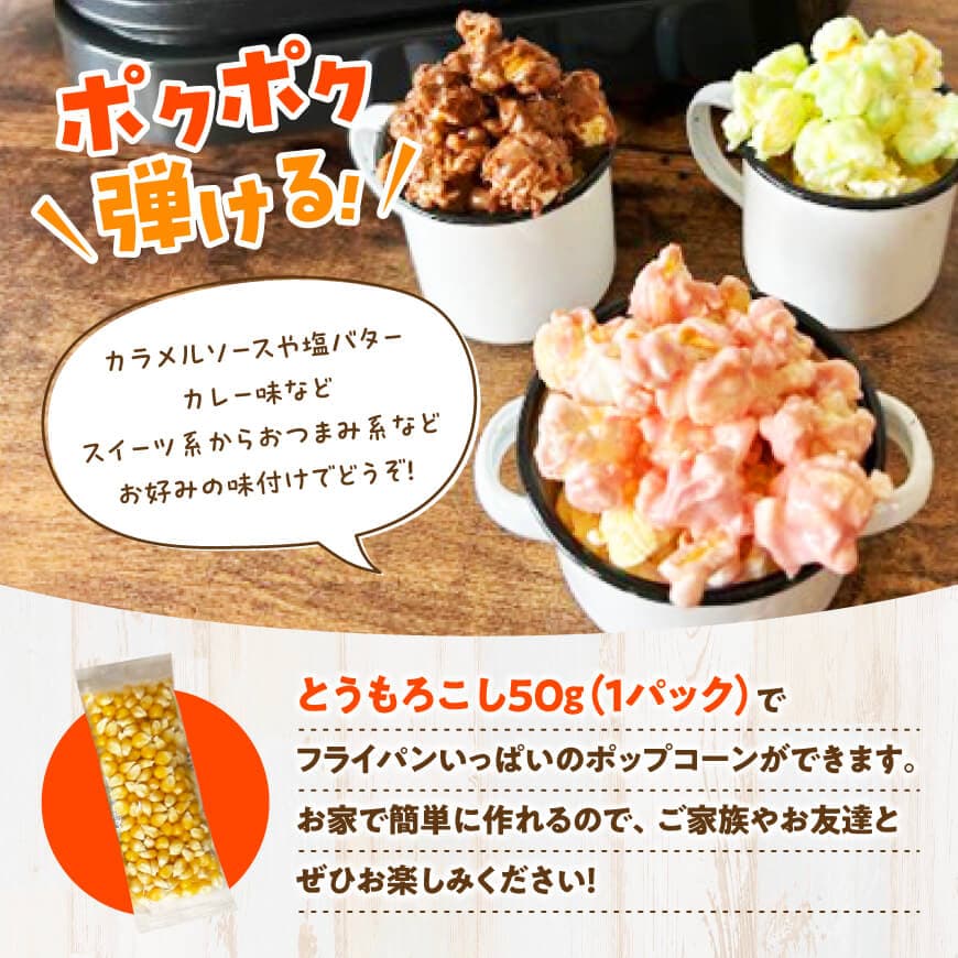 国産ポップコーン用（乾燥とうもろこし）　500g（個包装50g×10パック） 【 数量限定 期間限定 宮崎県産 ポップコーン 】[C07109]