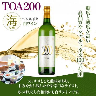 ふるさと納税 湯浅町 白ワイン TOA200海 シャルドネ 辛口 12度 720ml 果実酒 フルーティ 湯浅ワイナリー |  | 01